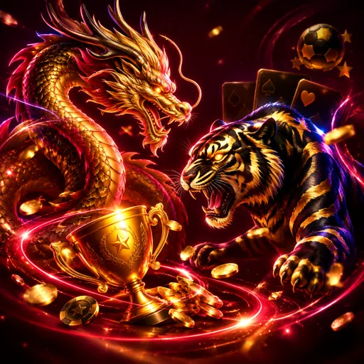mesa de Dragon Tiger ao vivo com uma carta de cada lado
