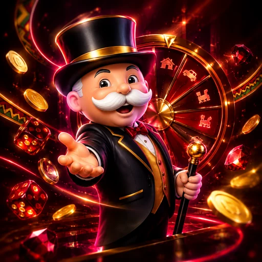 mesa do Monopoly Live com roda gigante e tabuleiro 3D de bônus