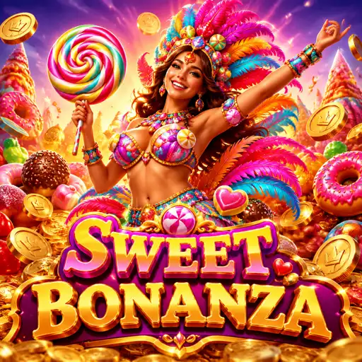 Tela de rodadas grátis da Sweet Bonanza ativada por 4 pirulitos scatter