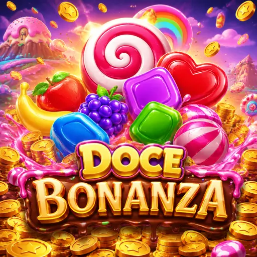 Tela do jogo Sweet Bonanza com doces coloridos e rodadas grátis